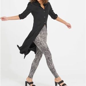 NWT grey snake Spanx Faux leather leggings